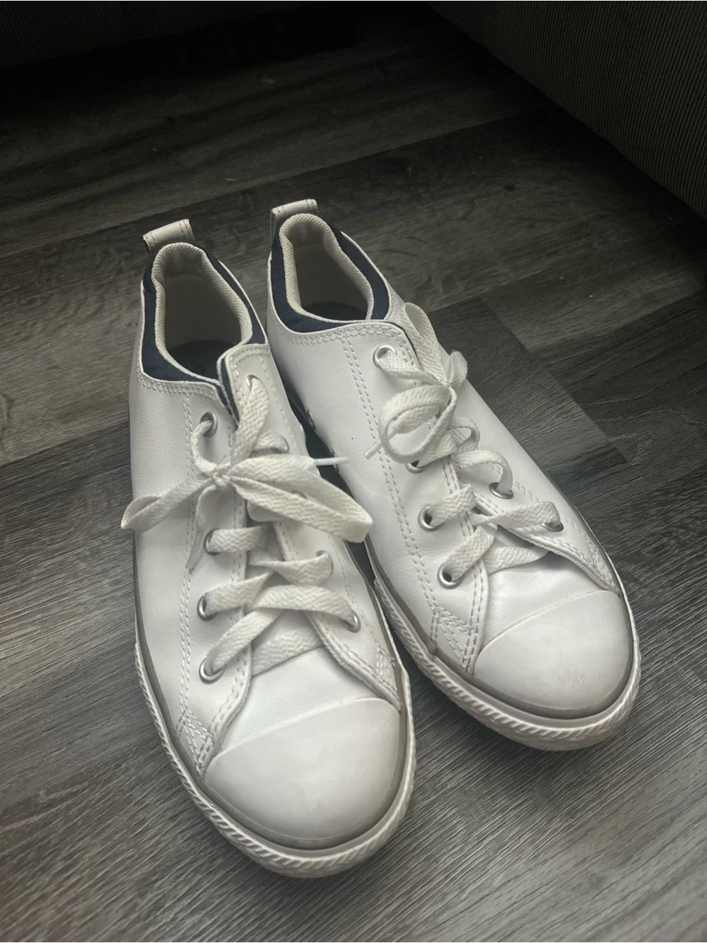 Converse Kids White Low-Top Canvas Sneakers